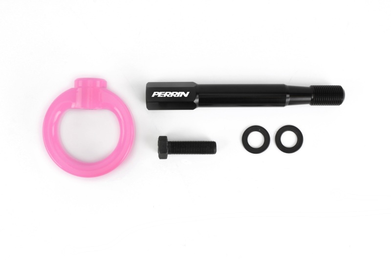 Subaru WRX Tow Hook Kit - Rear - Perrin Performance - Hyper Pink - `15-`21